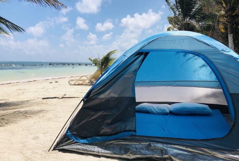 Camping en la playa de Mahahual, camping seguro y limpio