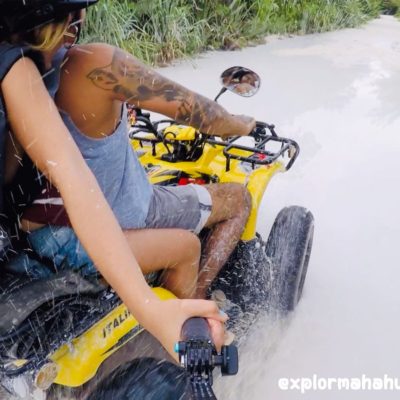 Rent and tour an ATV in Costa Maya Mahahual, Tour on the coast, helmets and full gasoline
