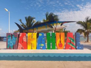 Coastal town of Mahahual Quintana Roo