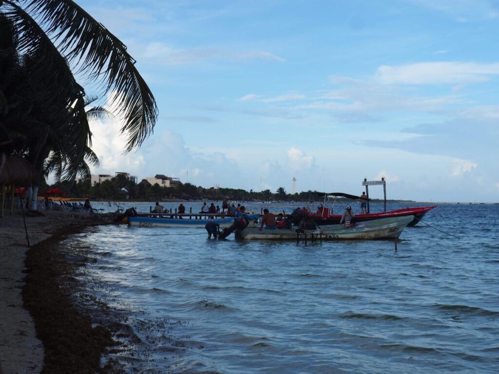 Boats to chinchorro bank in Mahahual