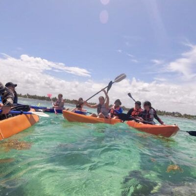 Snorkel en Mahahual, viaje en Kayak